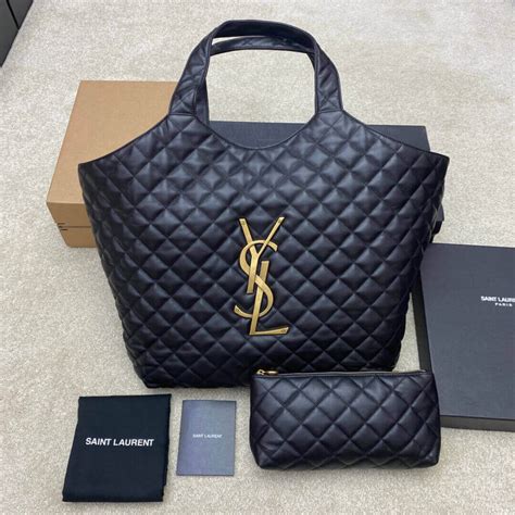 ysl maxi quilted tote|yves saint laurent shopping tote.